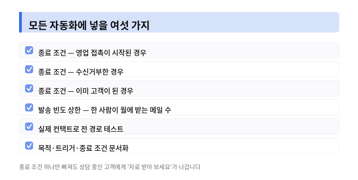 모든 자동화에 넣을 여섯 가지