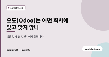 오두(Odoo)는 어떤 회사에,맞고 맞지 않나