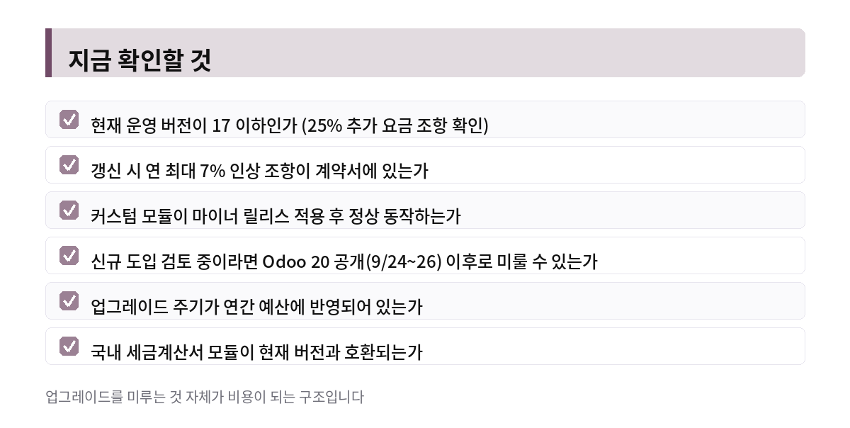 지금 확인할 것