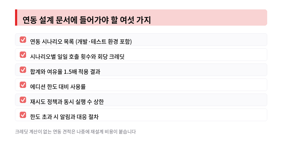 연동 설계 문서에 들어가야 할 여섯 가지